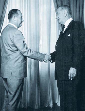 Ron Weakley is received at the White House by President Lyndon B. Johnson, May 23, 1966.