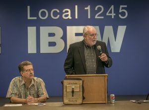 McNally shared some of the highlights from his 21-year term as Local 1245 Business Manager. 