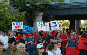 IBEW Local 1245 members at the City of Redding joined with allies to promote three pro-worker candidates for the City Council. Francie Sullivan was elected; two other labor-backed candidates made a good showing but fell short of victory.