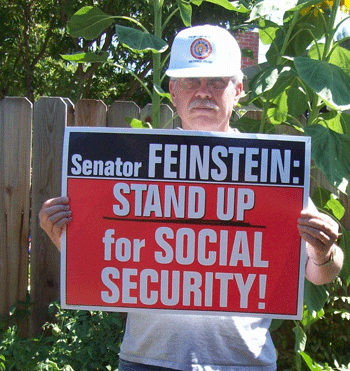 IBEW Local 1245 Ken Rawles was part of the Aug. 17 mobilization to defend Social Security.