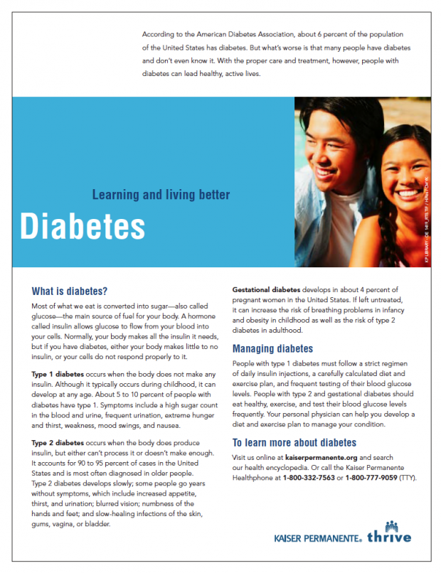Diabetes Info Kaiser Permanente