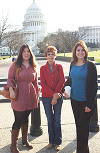Jennifer Gray, Chris Habecker and Cecelia De La Torre lobbied Congress on key bills important to workers.