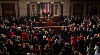 Obama presents his jobs plan to a joint session of Congress. 