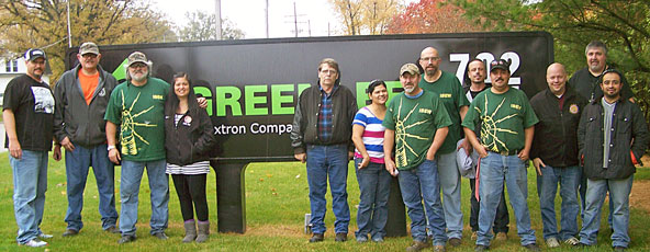 Workers celebrate union victory at Greenlee in Illinois.