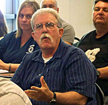 Alleman speaks up at a Stewards Training Conference in Vacaville in 2013.