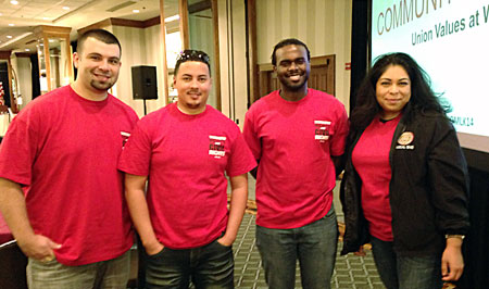IBEW Local 1245 delegates Michael Musgrove, Miguel Pagan, Anthony Seemster, and Veronica Rivera are attending the Dr. Martin Luther King Jr. Civil and Human Rights Conference in San Antonio, TX. The conference is honoring the late civil rights leader’s legacy. Many organizers, activists, labor and civil rights leaders from all over the country have joined together for five days of activities from a day of community service projects to labor/civil rights workshops, and ending with the Martin Luther King Dream Week March. Not pictured is Business Rep. Cruz Serna.
