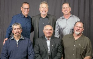 30 years -- Standing, from left: Phillip Cola, Dave Alley and Bob Hulgan. Seated, from left: Jose Luis Sanchez, Ed Morales and Mike Brazil
