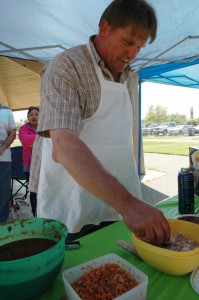 IBEW 1245 Business Rep Mike Saner served as one of the judges for the Salsa cookoff