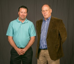15 years of service: Dwayne Kelley and Tom Dalzell