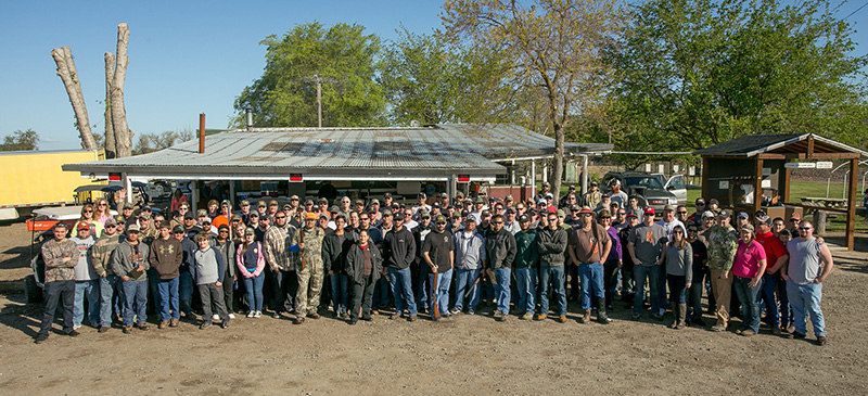 Group picture at the IBEW 1245 Clay Shoot in Hilmar