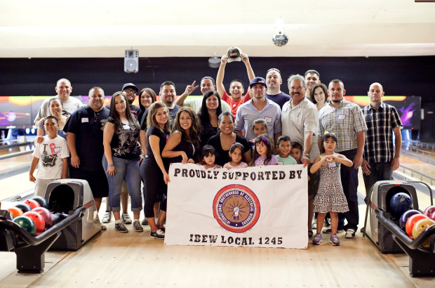 The Charity Bowl participants pose for a group photo