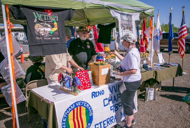 The Veterans tent featured a number of booths from different veterans resource groups, including the IBEW 1245 Veterans Committee