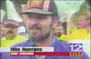  Mike Haentjens tells a Channel 12 news reporter in San Luis Obispo in 1995 that not enough workers were available to respond effectively to storm-related outages because of recent PG&E downsizing. IBEW protests eventually persuaded PG&E to cancel plans to lay off a thousand additional workers.