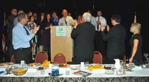 Dalzell received a standing ovation from Labor Council leaders and other honored guests