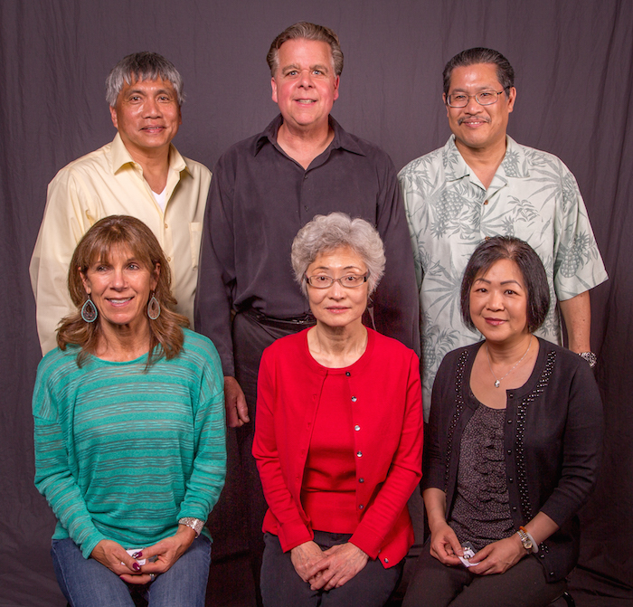35 year members. front row from left; Denise Guaraglia, Helen Lau, Monica Huey.  Back row;  Russell Chin, William Ekberg, and Alan Lee 
