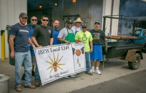 IBEW members from the City of Lompoc at the BBQ fundraiser for the Whitham family