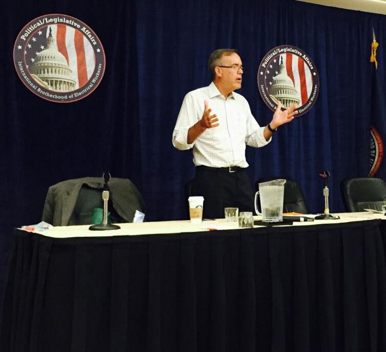 At the 2015 IBEW Political and Legislative Conference, Local 1245 Organizer Fred Ross Jr gave an inspiring talk on "Tell Me What Democracy Looks Like!" and used 1245's Organizing Stewards as the example as he described ways that union members can  change political outcomes. 