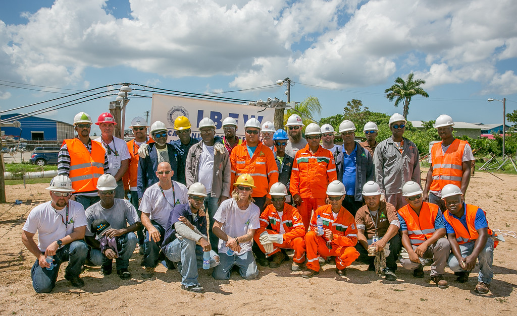 Group shot at the training center for EBS Power in Paramaribo, Surianame 