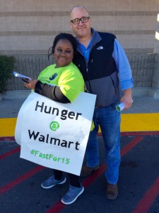 Eric Sunderland with a member of OUR Walmart