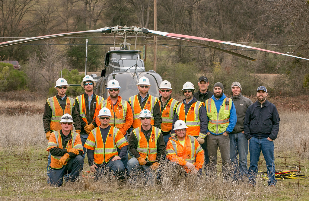 Helicopters Assist GC Crew With Transmission Job in Grass Valley