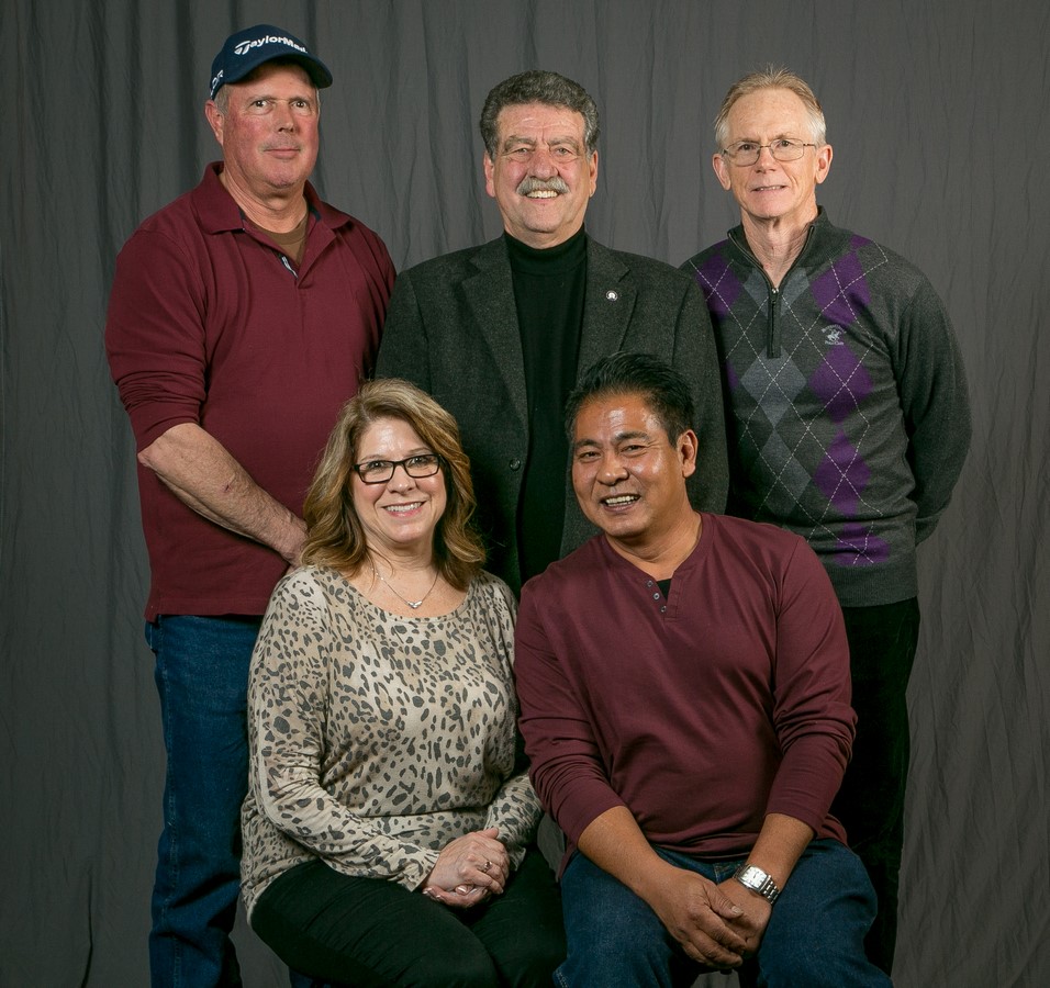 35 year members:  Front row- Cynthia Camille, Jose Astronomo. Back row- James Harrison and James Clifton 