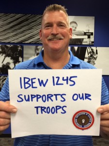 City of Roseville IBEW 1245 Member and former Marine Mike Barton kicked off photo campaign