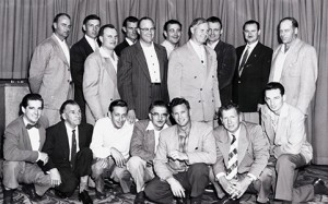 The union staff after the amalgamation of IBEW 1324 and IBEW 1245. Weakley is standing, second from right. IBEW 1245 Archive