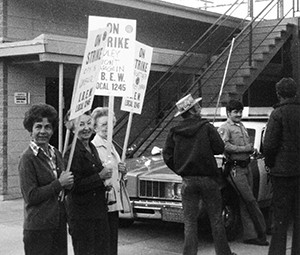Members of IBEW 1245 on strike at the City of Gridley in 1978. IBEW 1245 Archive 