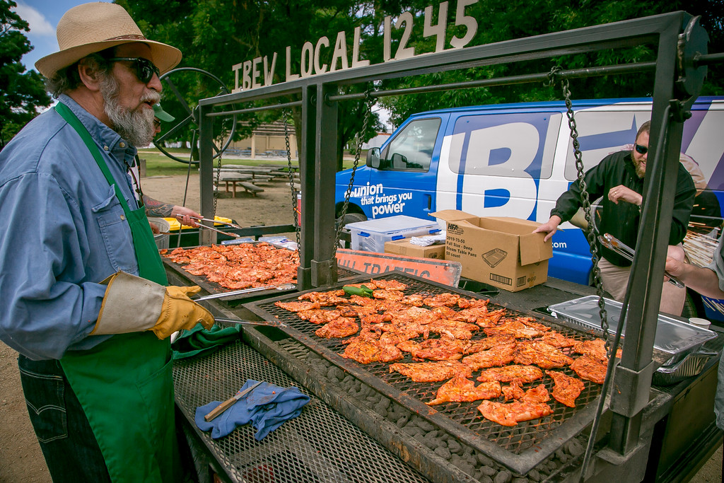 Business Rep Landis Marttila manned the grill