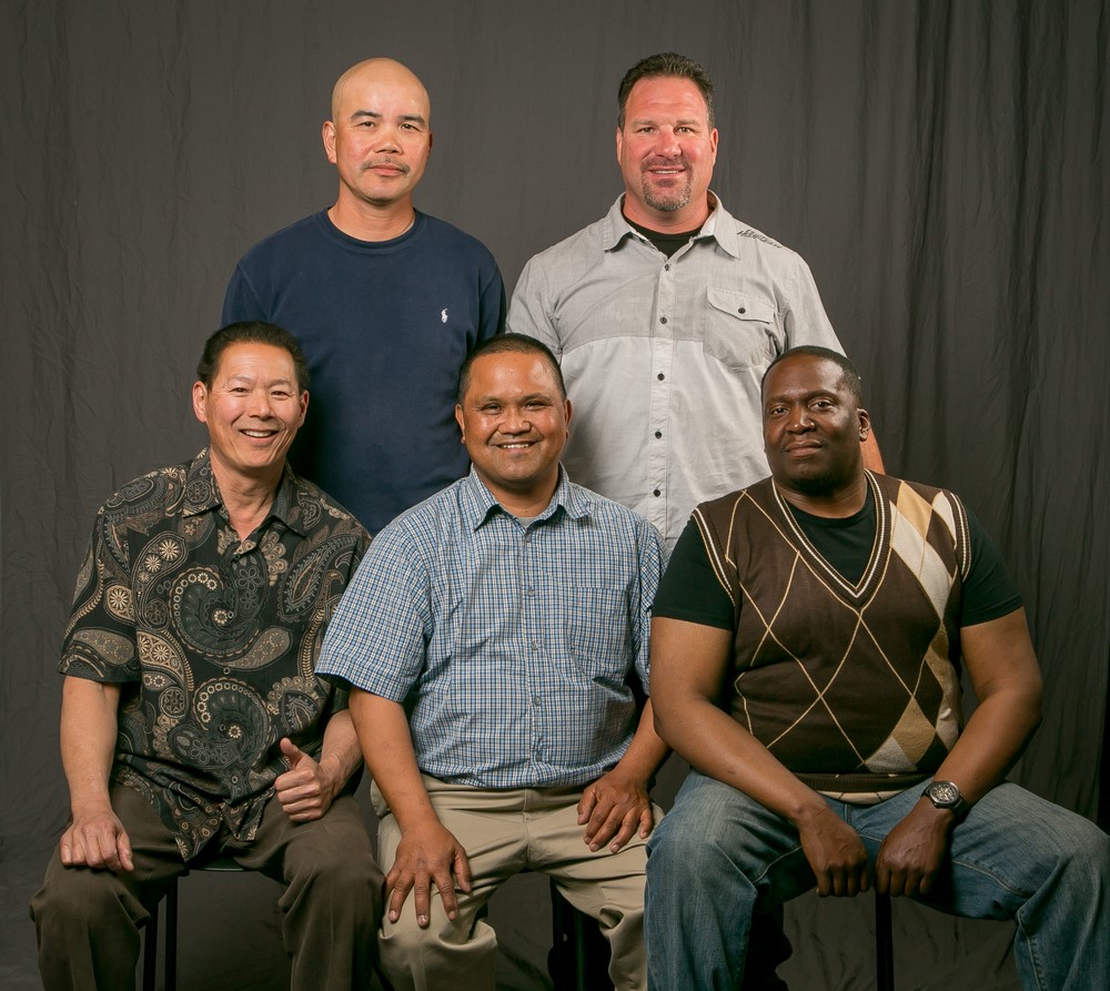 25 year members -- Front row; Darryl Ong, Marcario Galang and LeShaun Smith. Back row;  Hai Ying Mai and Mark Terron