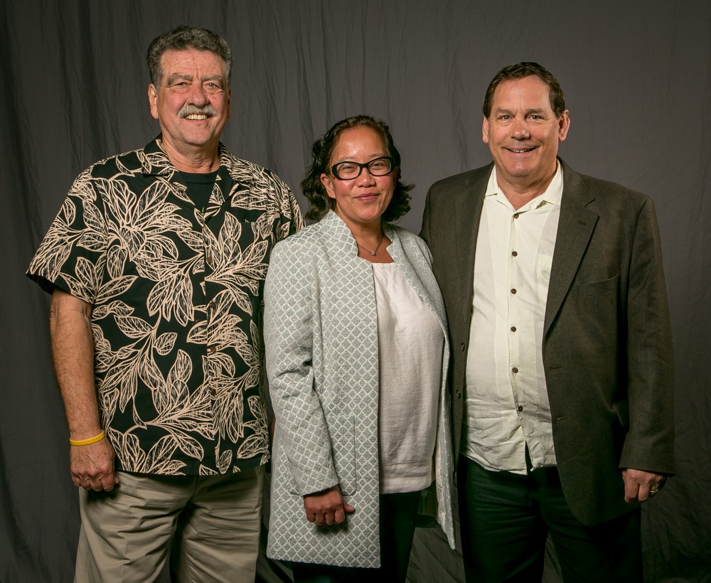 20 year members Nina Lueck and William Erickson III with President Art Frietas