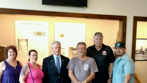 Local 1245 delegates with 9th District IVP John O'Rourke at the Henry Miller Museum