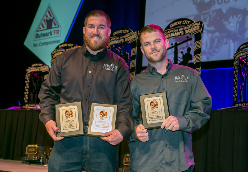 Phillip Hartnett, Kyle Giesser and Josh Raley, 2nd place, Journeyman Pole Climb 