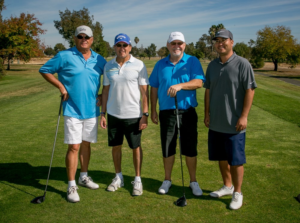 IBEW 1245 2016 Golf Tournament Left to Right: John Bay, Glenn Silva, Chris Sawyer, and Grant Bingo