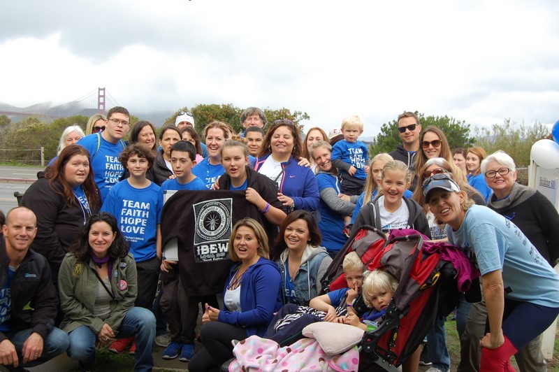 Amy Fedele and her team at the Huntington's Walk in San Francisco
