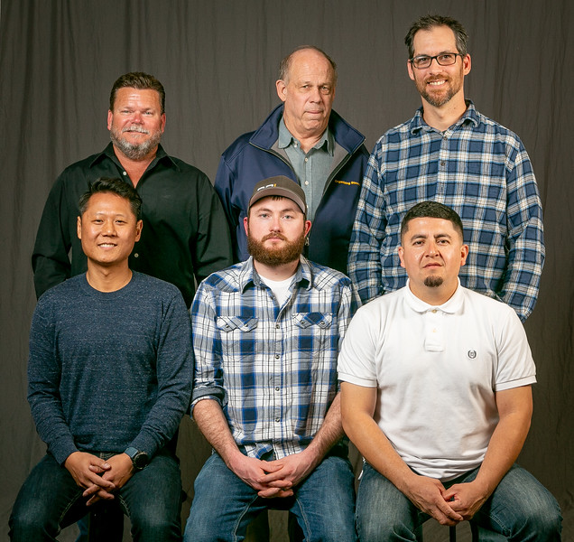 5 year members (from left) -- Back row;  Michael Redfern, Tom Dalzell and Clint Gardner. Front row; Lo Saechao, Chad Gallagher, and Carlos Gonzalez 