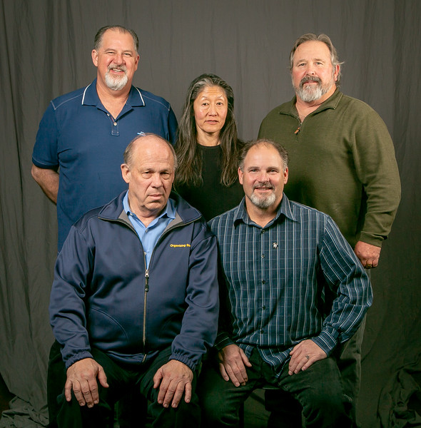 35 year members, from left: Front row- Tom Dalzell and Sonny Holleson. Back row- Michael Brazil, Gayle Ebisu (30), and David Niehenke 