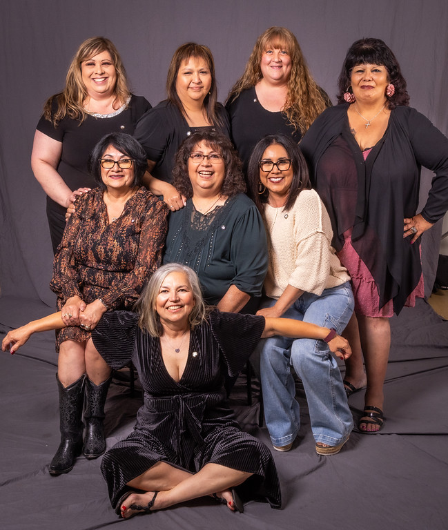 30 Year members; l-r; back row; Melissa Franco, Cynthia Esquivel,  Angela Kappes and Valerie Lopez. Front Row; Francine Delao, Teresa Ochoa and Sylvia Mohammed. Sitting;  Anna Siguenza. 