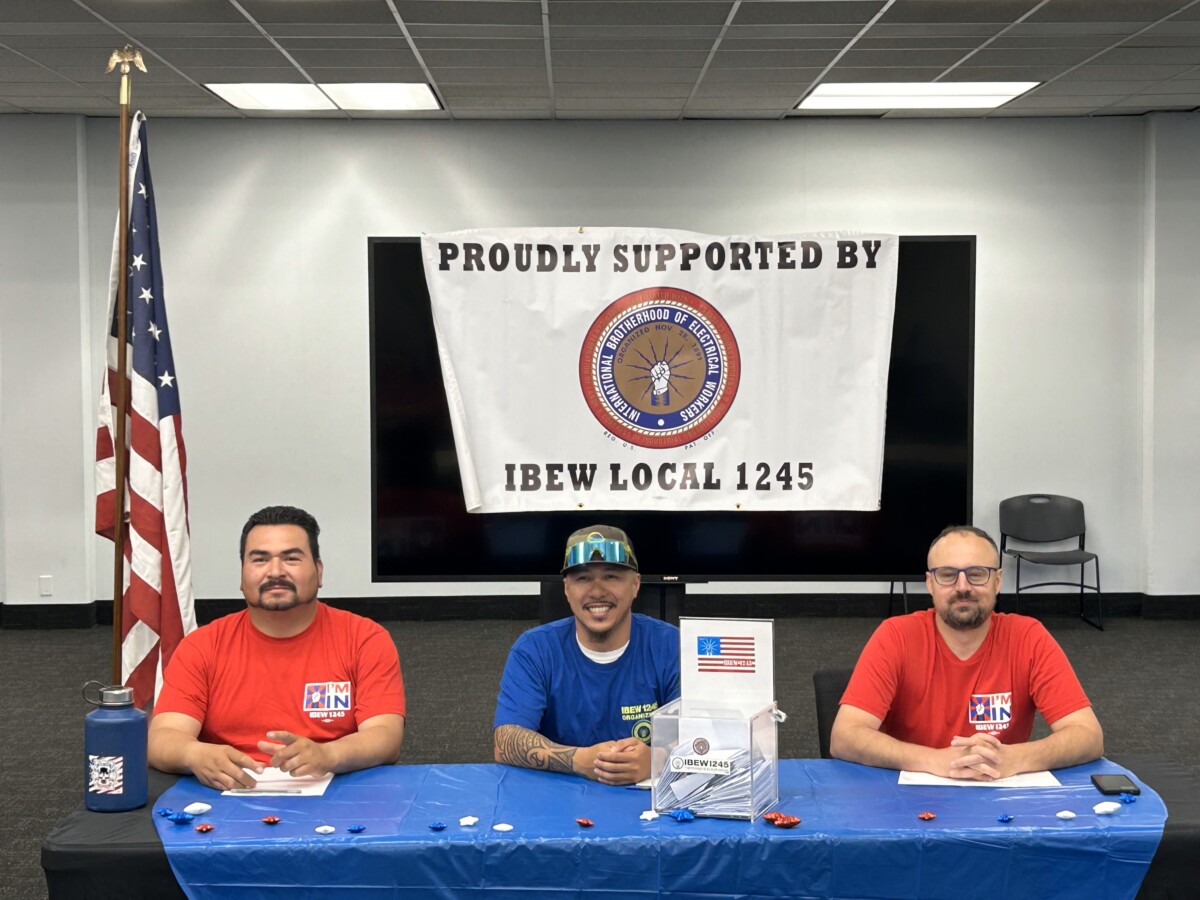 IBEW 1245 Giovani Cortez Larios, Jeff Dilag, Nick Rolley (witness, teller, judge)