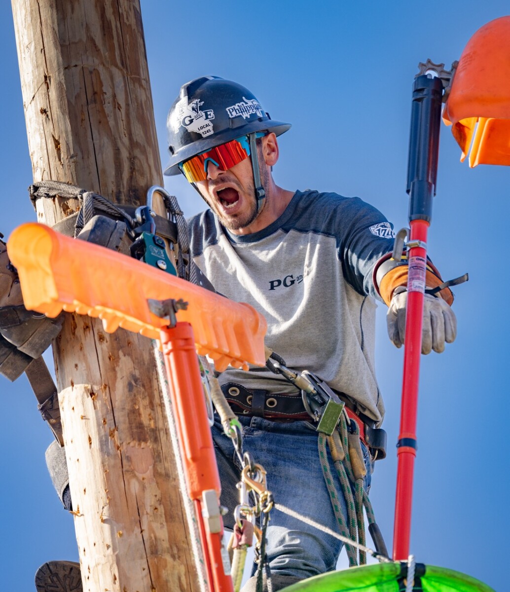 Team 70 from PG&E. The International Lineman’s Rodeo in Bonner Springs, Kansas on October 19, 2024.