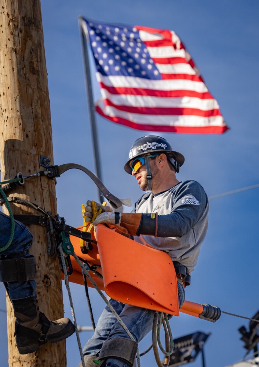 Team 70 from PG&E. The International Lineman’s Rodeo in Bonner Springs, Kansas on October 19, 2024.