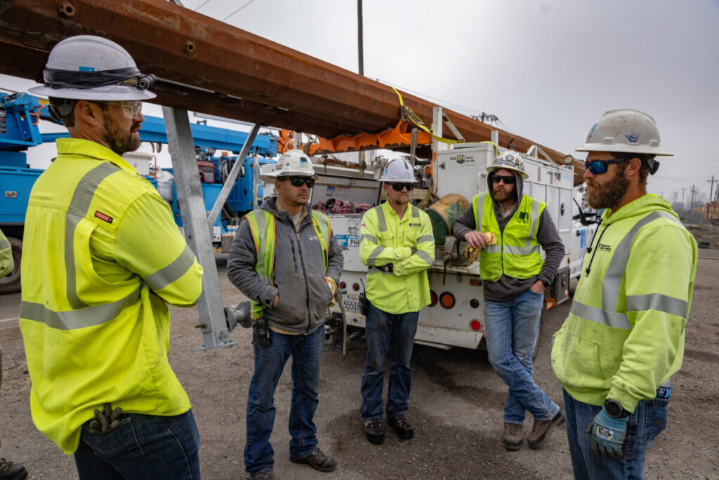 Utility Crews Restore Power After Train Derailment Damages Power Lines ...