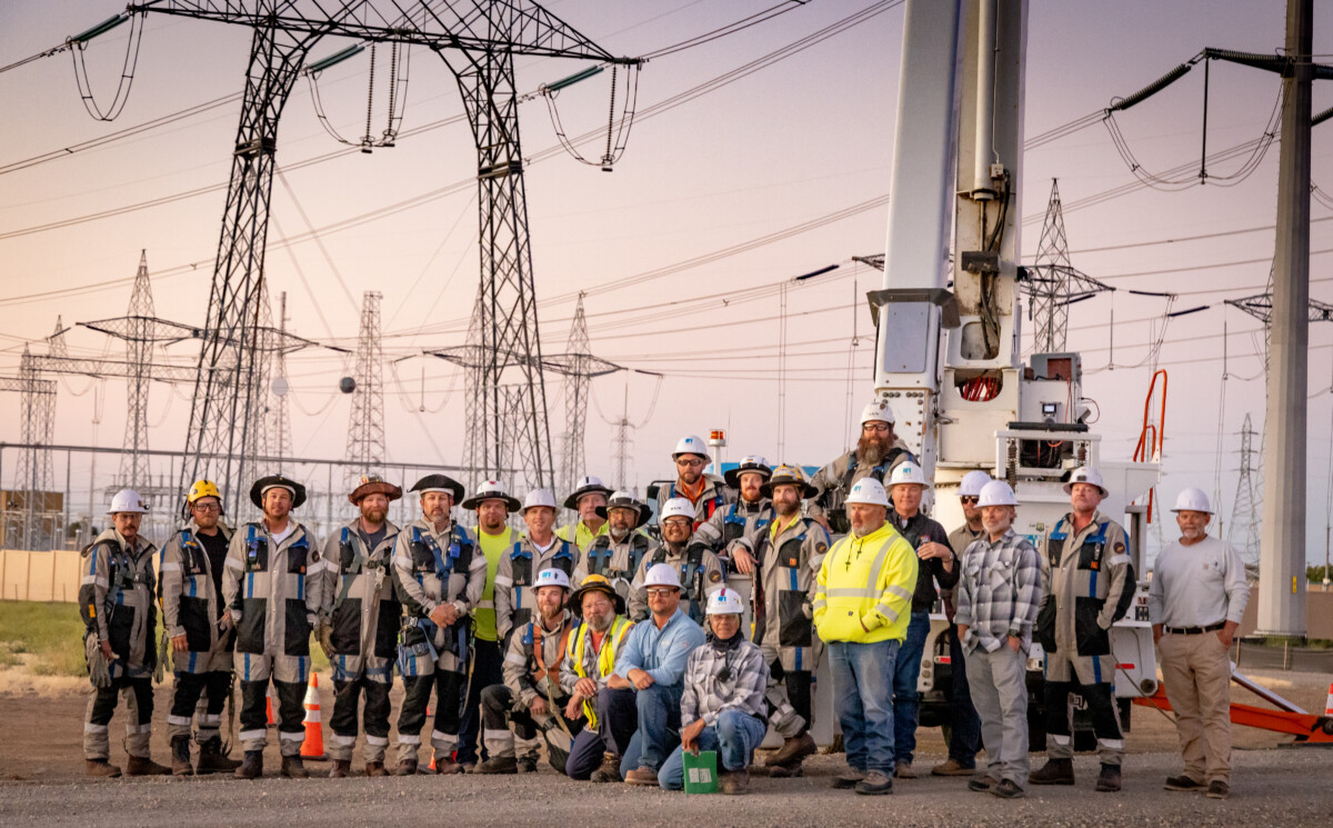 IBEW-PG&E Bare Hand Training IBEW Local 1245 linemen from PG&E take bare hand training in Gustine, Calif. on June 9, 2026.
